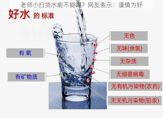 老师小扫货水能不能喝？网友表示：谨慎为好